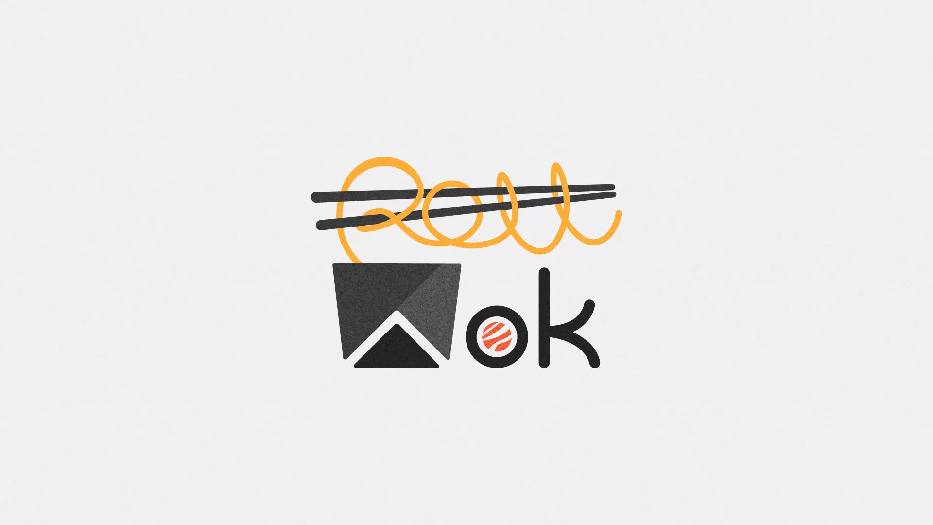 Разработка логотипа суши-бара «Roll Wok Club» в Юрьевце